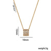 Wholesale Women's Jewelry Set Honeycomb Pattern Light Luxury Style Gold Plated Environmentally Friendly Copper O Word Chain Necklace And Earrings