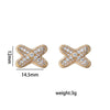 Wholesale Women's Jewelry Set Light Luxury Geometric Style Cross Crown Roman Numerals Electroplated Environmentally Friendly Copper And Titanium Steel Necklace And Earrings