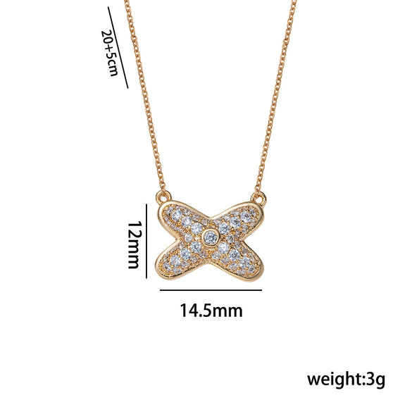 Wholesale Women's Jewelry Set Light Luxury Geometric Style Cross Crown Roman Numerals Electroplated Environmentally Friendly Copper And Titanium Steel Necklace And Earrings