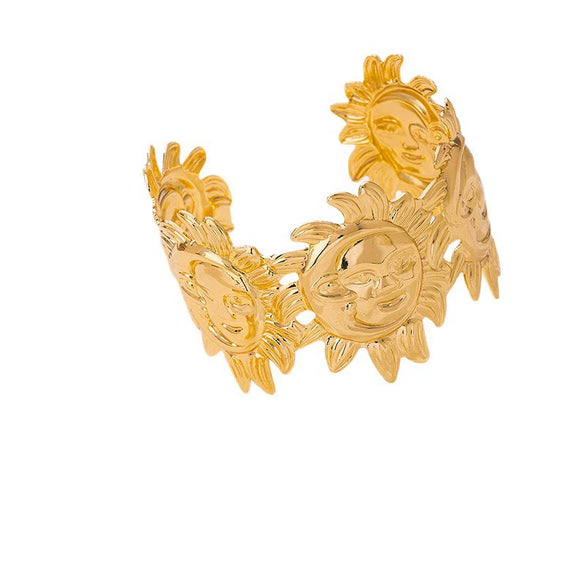Wholesale Women's Jewelry Set Of Bracelet Ring And Earrings Alloy Geometric Pattern Electroplated Vintage Light Luxury Sweet And Cool Style