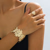 Wholesale Women's Jewelry Set Of Bracelet Ring And Earrings Alloy Geometric Pattern Electroplated Vintage Light Luxury Sweet And Cool Style
