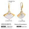 Wholesale Women's Jewelry Set Of Earrings Necklaces And Hand Accessories In Fanshaped Cross Design Made Of Stainless Steel And Titanium Steel With Electroplating