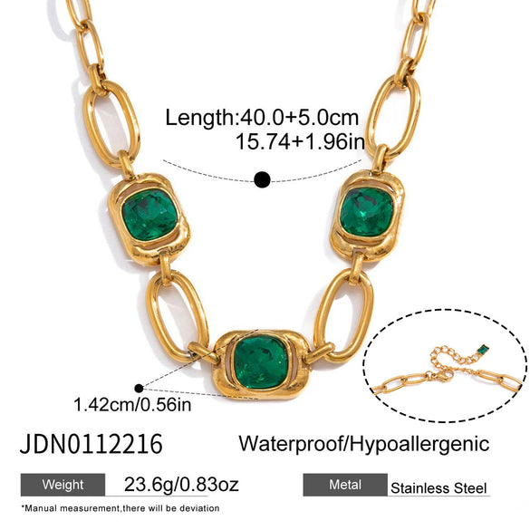 Wholesale Women's Jewelry Set Of Necklaces Earrings And Bracelets Geometric Style Stainless Steel And Titanium Steel Electroplated