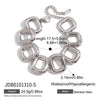 Wholesale Women's Jewelry Set Stainless Steel And Titanium Steel Electroplated Geometric Necklace And Bracelet With O Word Chain
