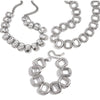 Wholesale Women's Jewelry Set Stainless Steel And Titanium Steel Electroplated Geometric Necklace And Bracelet With O Word Chain