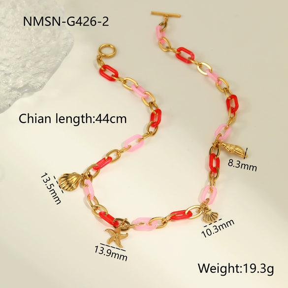 Wholesale Women's Jewelry Set Stainless Steel 18K Electroplated Heart Water Drop Bell Fashion Geometry Accessories