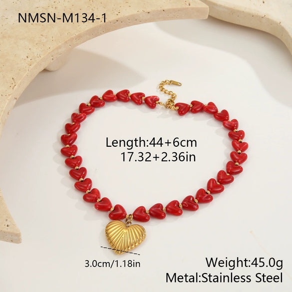 Wholesale Women's Jewelry Set Stainless Steel 18K Electroplated Heart Water Drop Bell Fashion Geometry Accessories