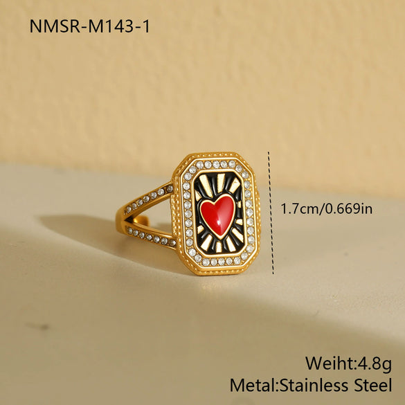 Wholesale Women's Jewelry Set Stainless Steel 18K Electroplated Heart Water Drop Bell Fashion Geometry Accessories