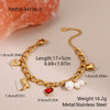 Wholesale Women's Jewelry Set Stainless Steel 18K Electroplated Heart Water Drop Bell Fashion Geometry Accessories