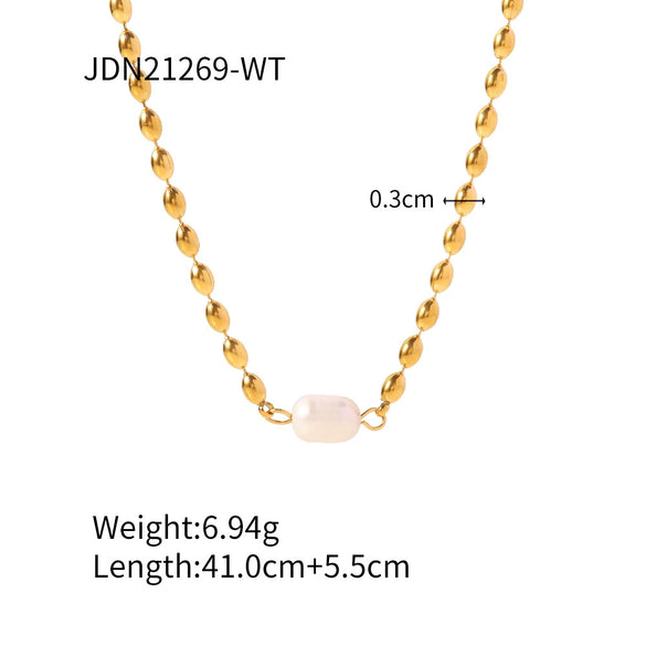 Wholesale Women's Jewelry Set Stainless Steel Titanium Steel Electroplated Marine Life Pattern Earrings Necklace Accessories