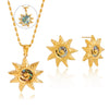 Wholesale Women's Jewelry Set Stainless Steel Titanium Steel Electroplated Marine Life Pattern Earrings Necklace Accessories