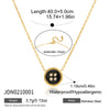 Wholesale Women's Jewelry Set Stainless Steel Titanium Steel Geometric Button Style Electroplated