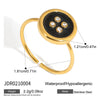 Wholesale Women's Jewelry Set Stainless Steel Titanium Steel Geometric Button Style Electroplated