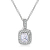 Wholesale Women's Jewelry Set With Alloy And Artificial Crystal Square Pattern Electroplated Ochain Earrings Pendant Necklace And Bracelet