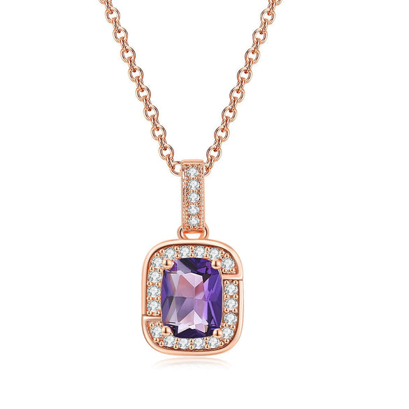 Wholesale Women's Jewelry Set With Alloy And Artificial Crystal Square Pattern Electroplated Ochain Earrings Pendant Necklace And Bracelet