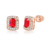 Wholesale Women's Jewelry Set With Alloy And Artificial Crystal Square Pattern Electroplated Ochain Earrings Pendant Necklace And Bracelet