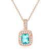 Wholesale Women's Jewelry Set With Alloy And Artificial Crystal Square Pattern Electroplated Ochain Earrings Pendant Necklace And Bracelet