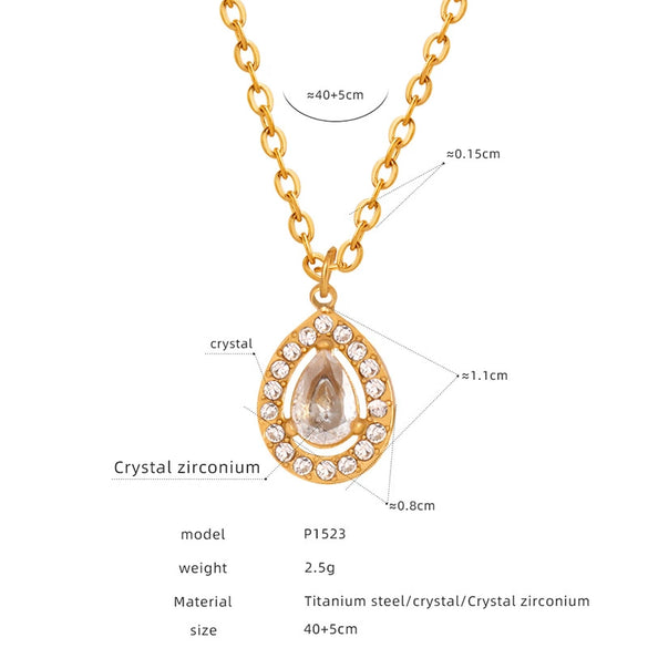 Wholesale Women's Jewelry Set With Freshwater Pearl Necklace And Love Heart Pendant Earrings Titanium Steel Material Electroplating Treatment