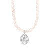 Wholesale Women's Jewelry Set With Freshwater Pearl Necklace And Love Heart Pendant Earrings Titanium Steel Material Electroplating Treatment