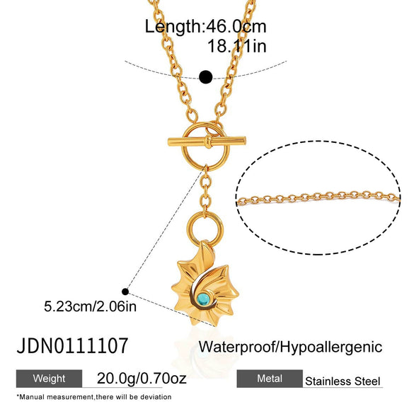 Wholesale Women's Jewelry Set With Marine Life Pattern Made Of Stainless Steel And Titanium Steel Electroplated