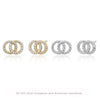 Wholesale Women's Jewelry Simple Geometric Doublering Winding Earrings 925 Sterling Silver Microinlay