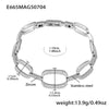 Wholesale Women's Jewelry Stainless Steel Geometric Pattern Fourleaf Flower Full Diamond Bracelet Electroplating