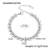 Wholesale Women's Jewelry Stainless Steel Geometric Pattern Fourleaf Flower Full Diamond Bracelet Electroplating