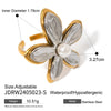 Wholesale Women's Jewelry Stainless Steel Pearl Ring And Flower Earrings With Electroplating