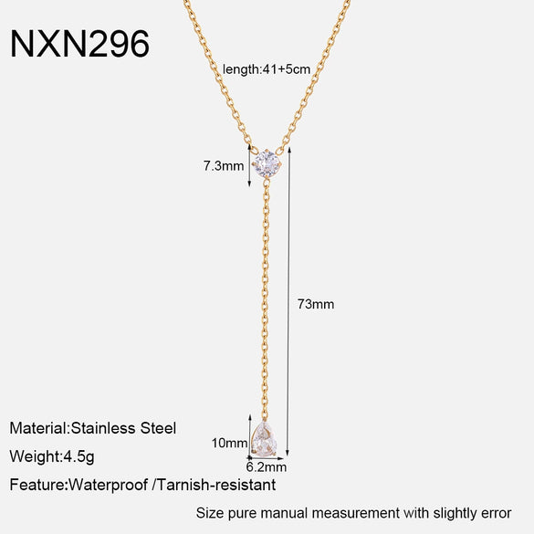 Wholesale Women's Jewelry Stainless Steel Yshaped Chain Set With Animal Zodiac Pattern Vacuum Real Gold Plated In Pvd Furnace
