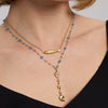 Wholesale Women's Jewelry Stainless Steel Yshaped Chain Set With Animal Zodiac Pattern Vacuum Real Gold Plated In Pvd Furnace