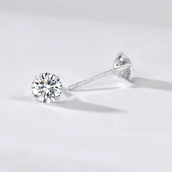 Wholesale Women's Jewelry 925 Sterling Silver Earrings With Geometric Zircon Design