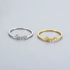 Wholesale Women's Jewelry 925 Sterling Silver English Letter Ring With Geometric Design And Electroplating Treatment
