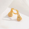 Wholesale Women's Jewelry 925 Sterling Silver Geometric Horn T Square U Shape Zirconia Earrings Light Luxury Style