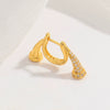 Wholesale Women's Jewelry 925 Sterling Silver Geometric Horn T Square U Shape Zirconia Earrings Light Luxury Style