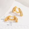 Wholesale Women's Jewelry 925 Sterling Silver Geometric Horn T Square U Shape Zirconia Earrings Light Luxury Style