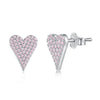 Wholesale Women's Jewelry Sterling Silver 925 Love Heart Water Drop Bell Inlaid Zircon Necklace Earrings Set