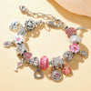 Wholesale Women's Jewelry Sweet Animal Style Zinc Alloy Heartshaped And Crownshaped Bracelet With Electroplating