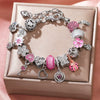 Wholesale Women's Jewelry Sweet Animal Style Zinc Alloy Heartshaped And Crownshaped Bracelet With Electroplating