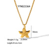 Wholesale Women's Jewelry Titanium Steel And Stainless Steel Earrings And Necklace Set With Starfish Marine Organisms Pattern Ochain Electroplated With Vacuum Real Gold In Furnace