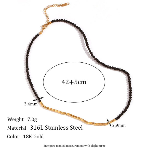 Wholesale Women's Jewelry Titanium Steel And Stainless Steel Geometric Style Electroplated Bracelet And Necklace Set