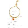 Wholesale Women's Jewelry 316L Stainless Steel Exaggerated Eyes Pendant Bracelet With Geometric Pattern And Dripping Oil Design