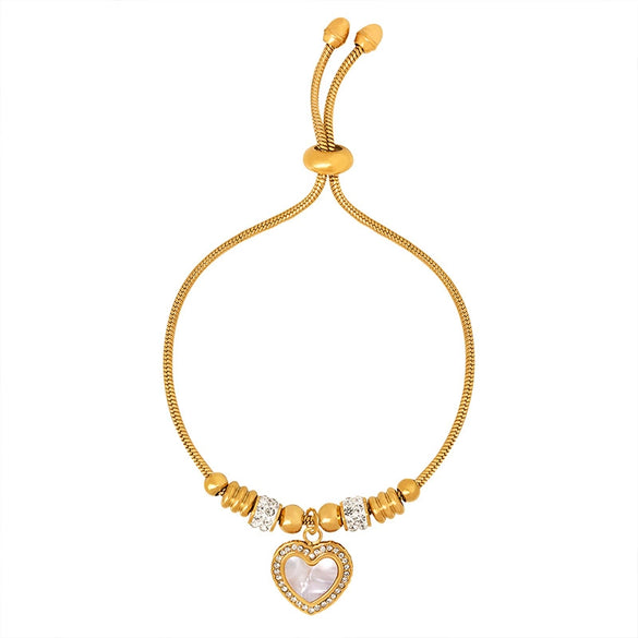 Wholesale Women's Jewelry 316L Stainless Steel Exaggerated Eyes Pendant Bracelet With Geometric Pattern And Dripping Oil Design