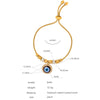 Wholesale Women's Jewelry 316L Stainless Steel Exaggerated Eyes Pendant Bracelet With Geometric Pattern And Dripping Oil Design