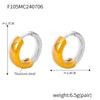 Wholesale Women's Jewelry 316L Stainless Steel Geometric Color Matching Gold Plated Ear Buckle