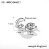 Wholesale Women's Jewelry 316L Stainless Steel Gold Plated Geometric C Earrings Minimalistic Elegant Design