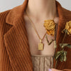 Wholesale Women's Jewelry 316L Stainless Steel Luxury Retro Necklace With Geometric Pattern And Electroplating Treatment