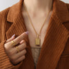 Wholesale Women's Jewelry 316L Stainless Steel Luxury Retro Necklace With Geometric Pattern And Electroplating Treatment
