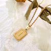 Wholesale Women's Jewelry 316L Stainless Steel Luxury Retro Necklace With Geometric Pattern And Electroplating Treatment