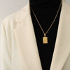 Wholesale Women's Jewelry 316L Stainless Steel Luxury Retro Necklace With Geometric Pattern And Electroplating Treatment