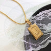 Wholesale Women's Jewelry 316L Stainless Steel Luxury Retro Necklace With Geometric Pattern And Electroplating Treatment